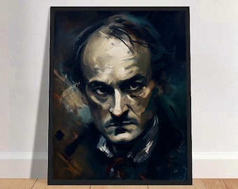 Charles Baudelaire Oil Painting Art Print Portrait POSTER 2 | Classic Literature Poetry Physical Wall Art | Mindspring Retreat