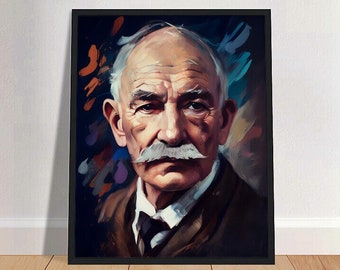 Thomas Hardy Oil Painting Art Print Portrait POSTER | Classic Literature Physical Wall Art | Mindspring Retreat