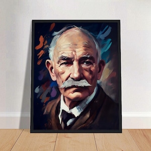 Thomas Hardy Oil Painting Art Print Portrait POSTER | Classic Literature Physical Wall Art | Mindspring Retreat