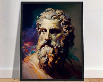 Esquilo pintura al óleo arte impresión retrato POSTER / Historia de la literatura clásica Arte de la pared física / Retiro Mindspring
