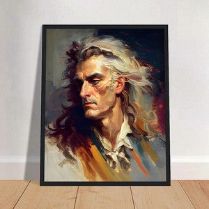 Isaac Newton Oil Painting Art Print Portrait POSTER 2 | Science Physics Physical Wall Art | Mindspring Retreat