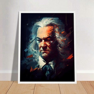 Johann Sebastian Bach Oil Painting Art Print Portrait POSTER 1 | Classical Music Physical Wall Art | Mindspring Retreat