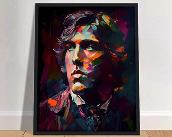 Oscar Wilde Oil Painting Art Print Portrait POSTER 2 | Classic Literature Physical Wall Art | Mindspring Retreat
