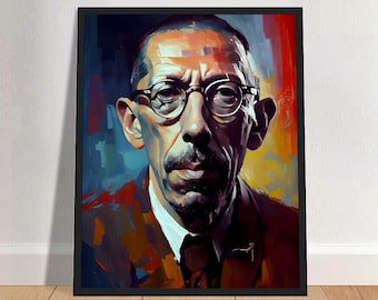 Igor Stravinsky Oil Painting Art Print Portrait POSTER | Classical Music Physical Wall Art | Mindspring Retreat