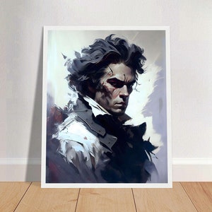 Ludwig van Beethoven Oil Painting Art Print Portrait POSTER | Classical Music Physical Wall Art | Mindspring Retreat