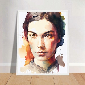 Emily Dickinson Watercolor Art Print Portrait POSTER 1 | Classic Literature Poetry Physical Wall Art | Mindspring Retreat