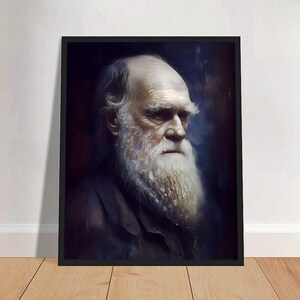 Charles Darwin Oil Painting Art Print Portrait POSTER | Science Biology Evolution Physical Wall Art | Mindspring Retreat
