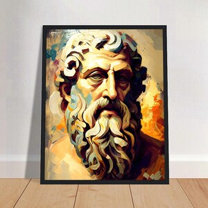 Plato Oil Painting Art Print Portrait POSTER | Philosophy History Physical Wall Art | Mindspring Retreat