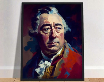 David Hume Oil Painting Art Print Portrait POSTER | Philosophy Physical Wall Art | Mindspring Retreat