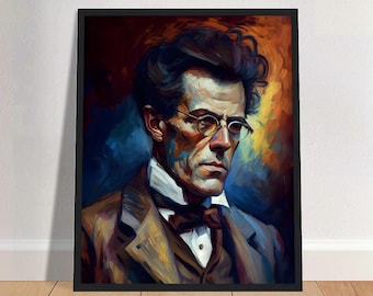 Gustav Mahler Oil Painting Art Print Portrait POSTER 2 | Classical Music Physical Wall Art | Mindspring Retreat