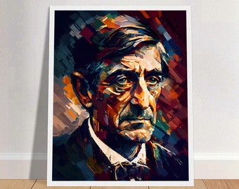 Ralph Waldo Emerson Ölgemälde Kunstdruck Portrait POSTER 2 | Philosophie Physische Wandkunst | Mindspring Retreat