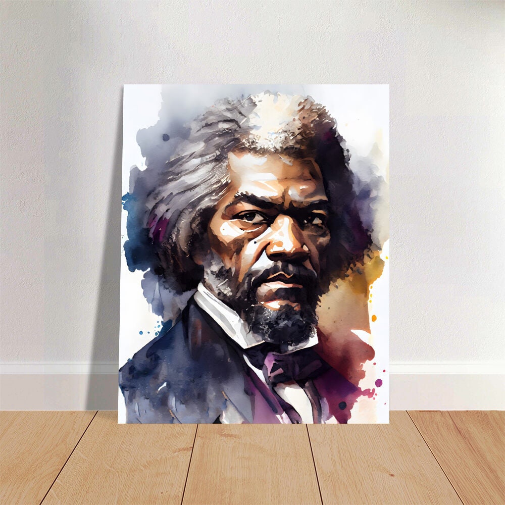 Frederick Douglass Watercolor Art Print Portrait POSTER | History ...