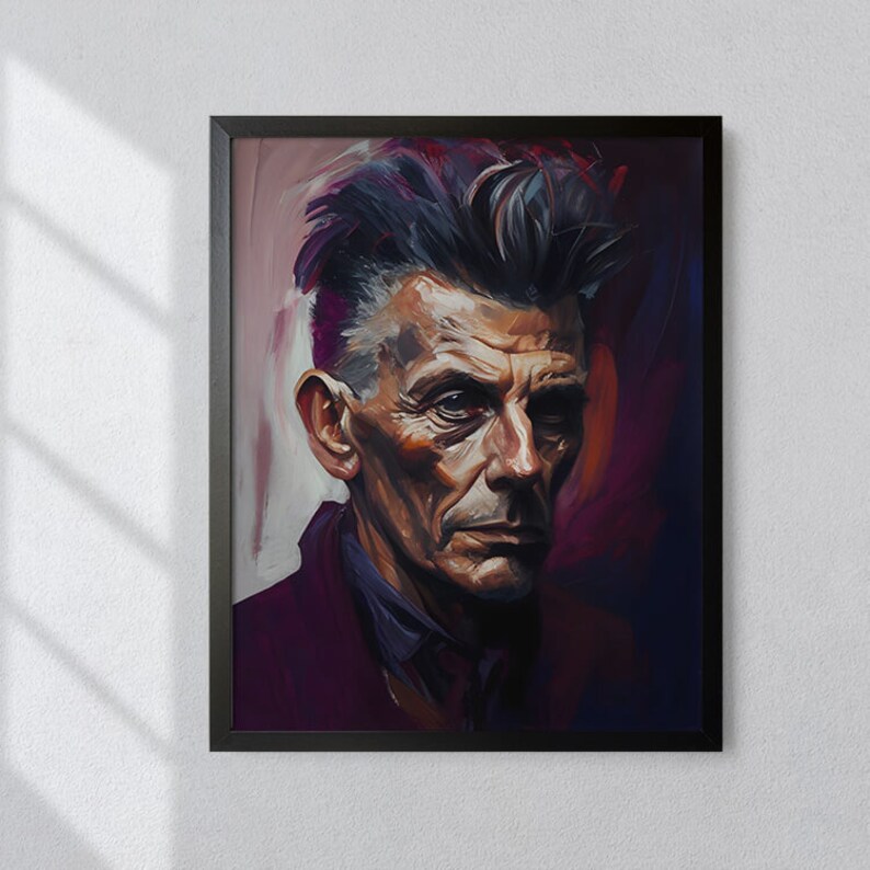 Samuel Beckett Oil Painting Art Print Portrait POSTER | Classic ...