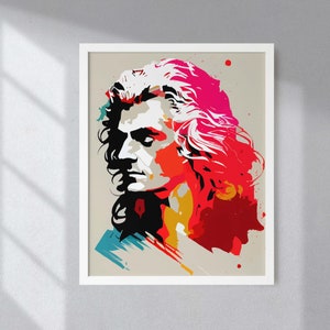 Isaac Newton Watercolor Minimalist Art Print Portrait POSTER | Science Physics Mathematics Physical Wall Art | Mindspring Retreat