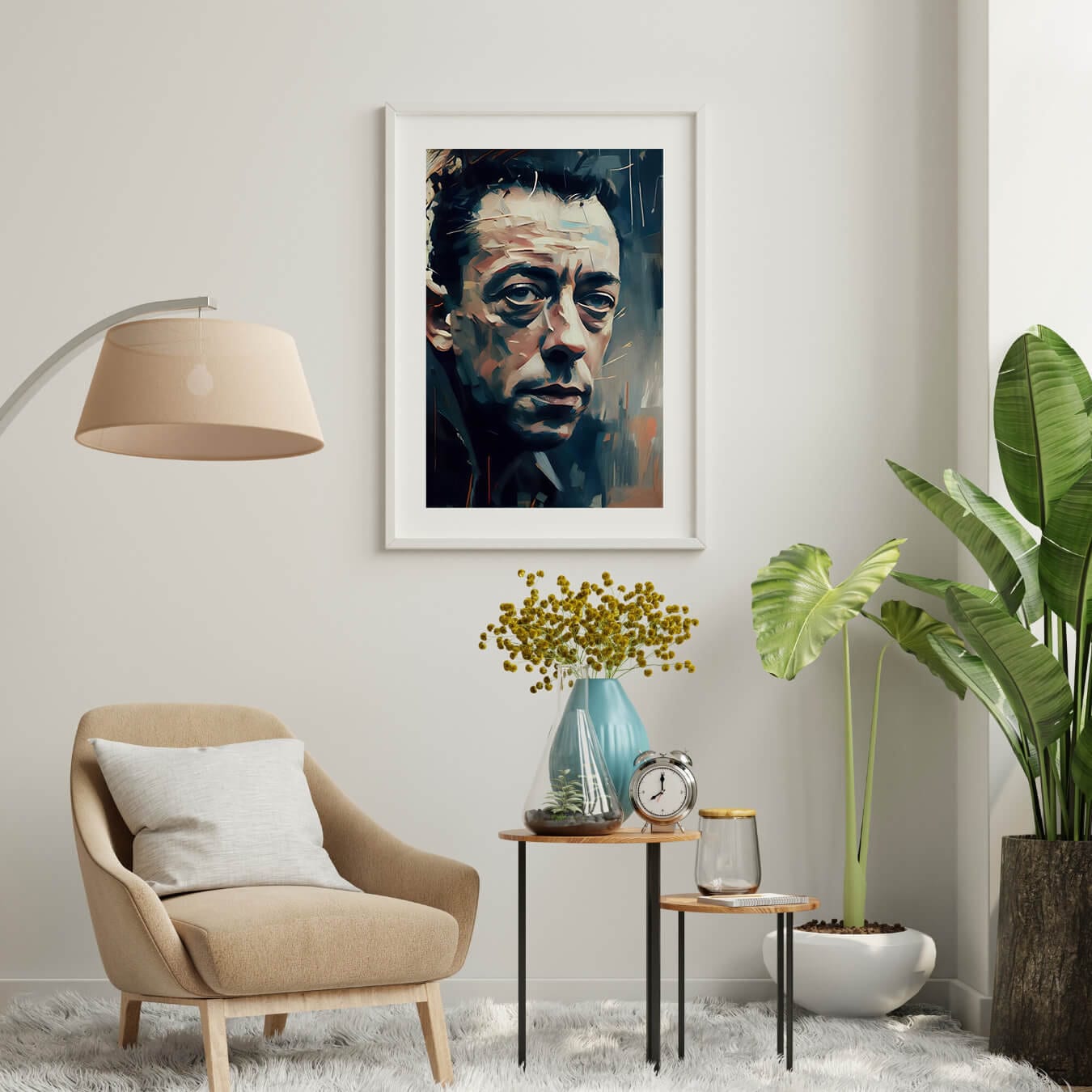 Albert Camus Oil Painting Art Print Portrait POSTER 2 | Modern ...