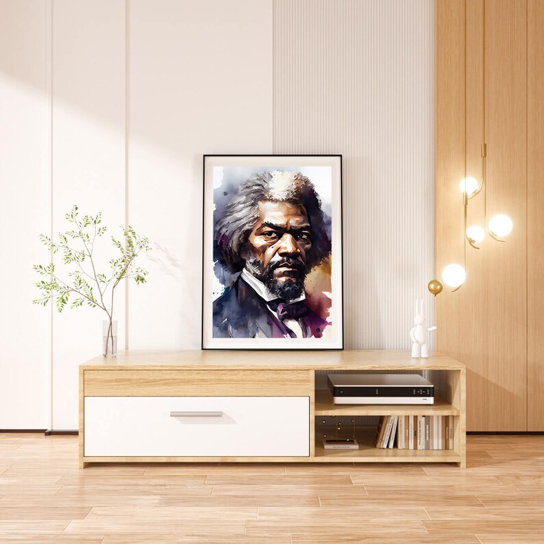 Frederick Douglass Watercolor Art Print Portrait POSTER | History ...