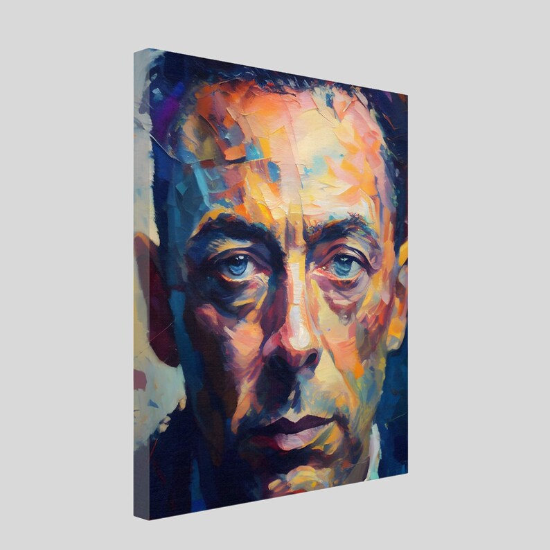 Albert Camus Oil Painting Art Print Portrait POSTER 4 | Modern ...