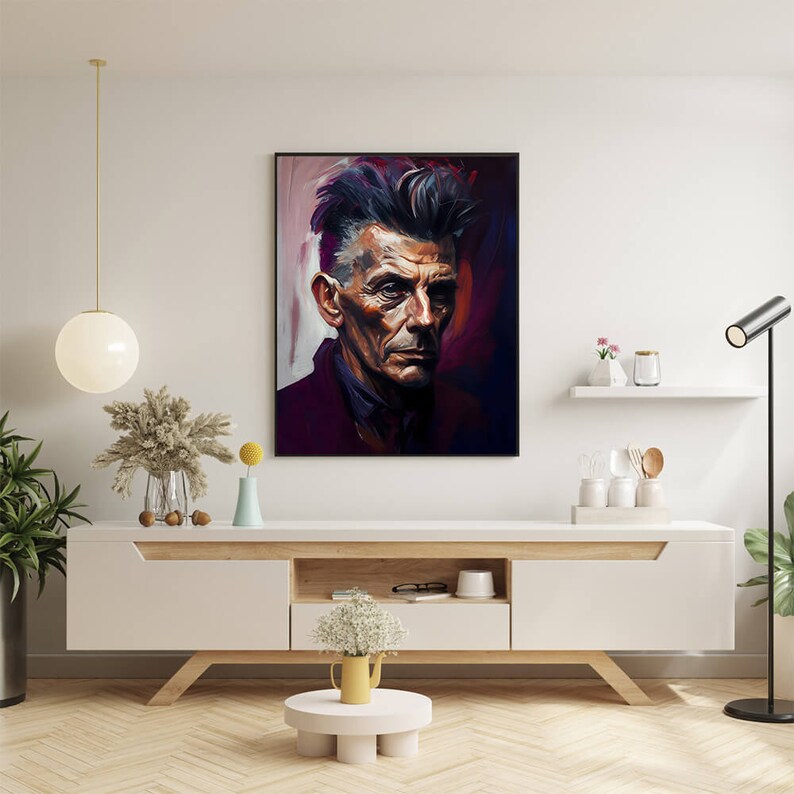 Samuel Beckett Oil Painting Art Print Portrait POSTER | Classic ...