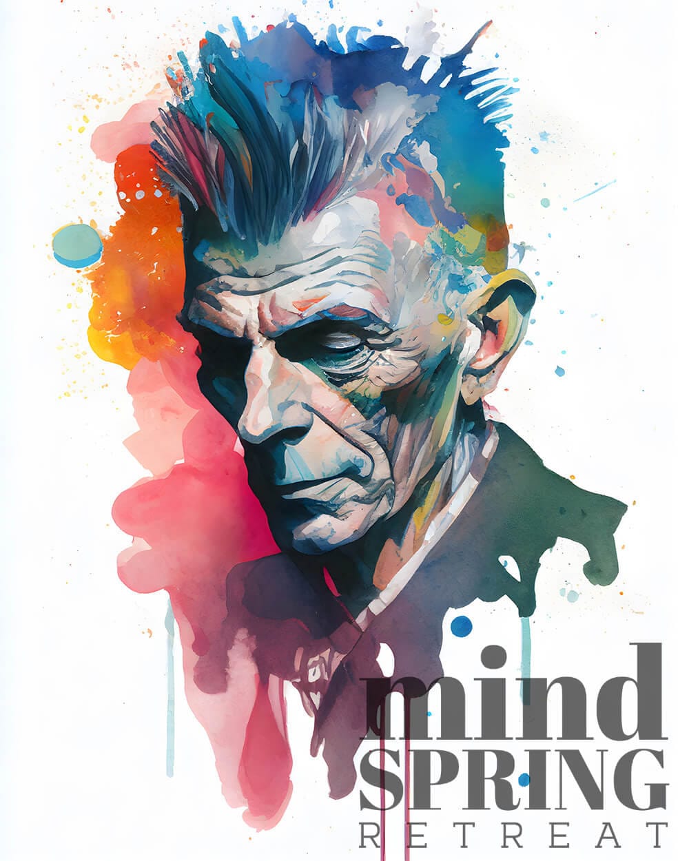 Samuel Beckett Watercolor Art Print Portrait POSTER | Classic ...
