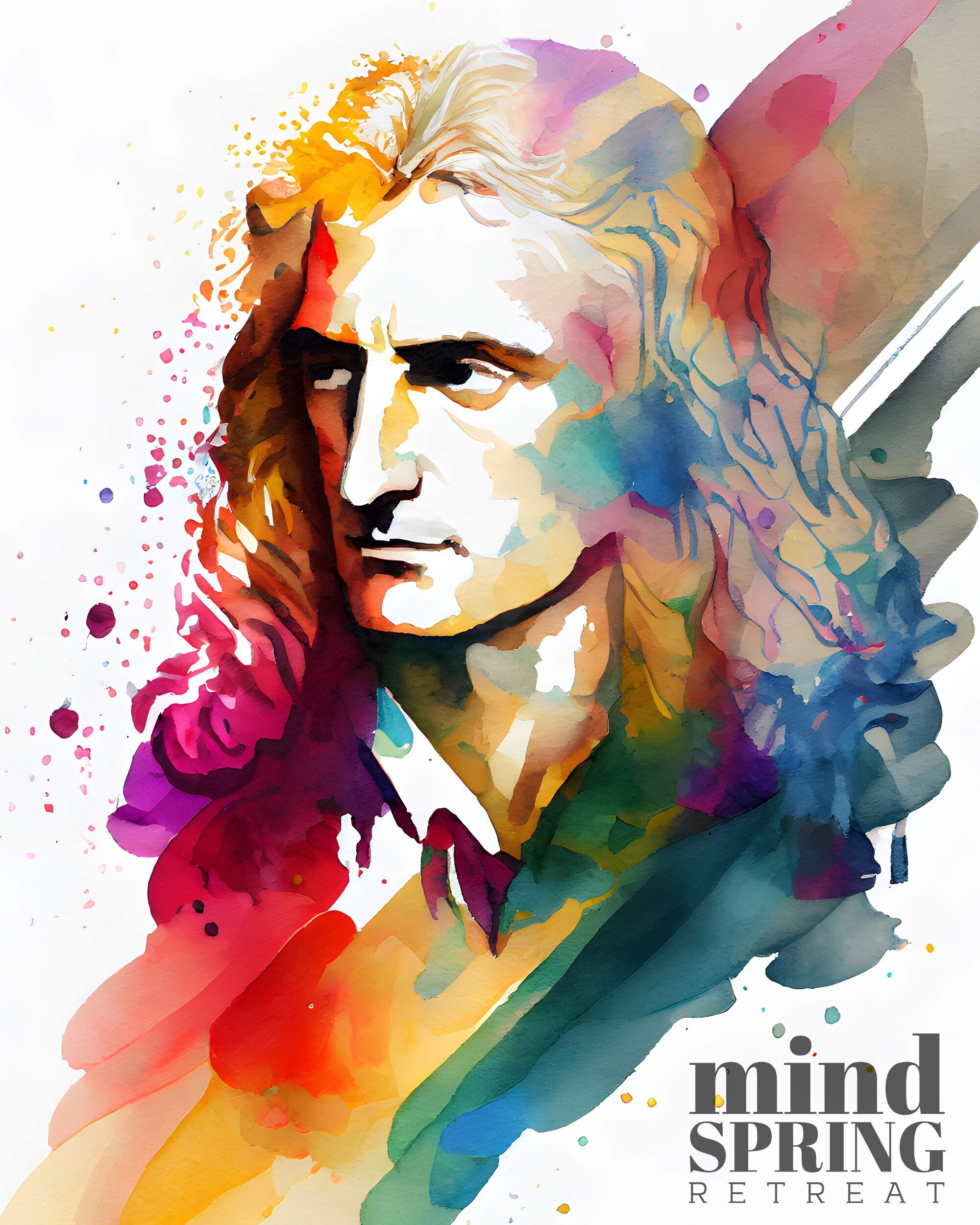 Isaac Newton Watercolor Art Print Portrait POSTER 2 Science - Etsy