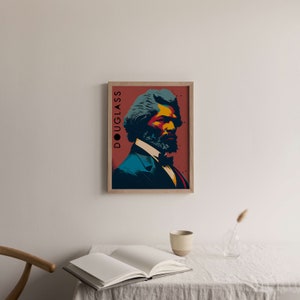 Frederick Douglass Retro Minimalist Art Print Portrait POSTER | History ...