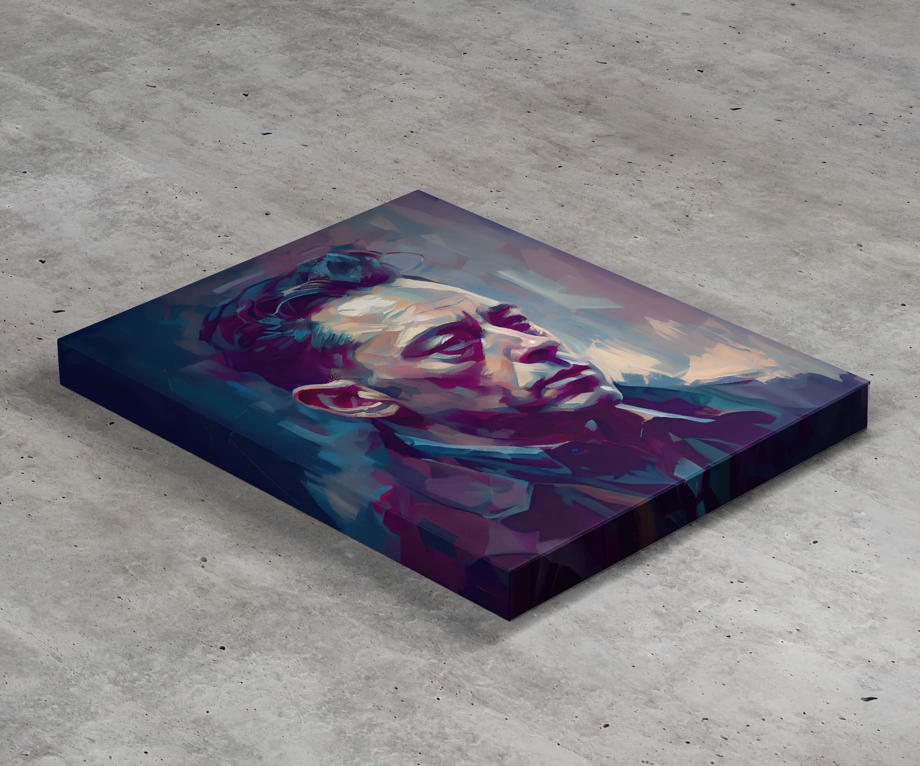 Albert Camus Oil Painting Art Print Portrait POSTER | Modern Philosophy ...