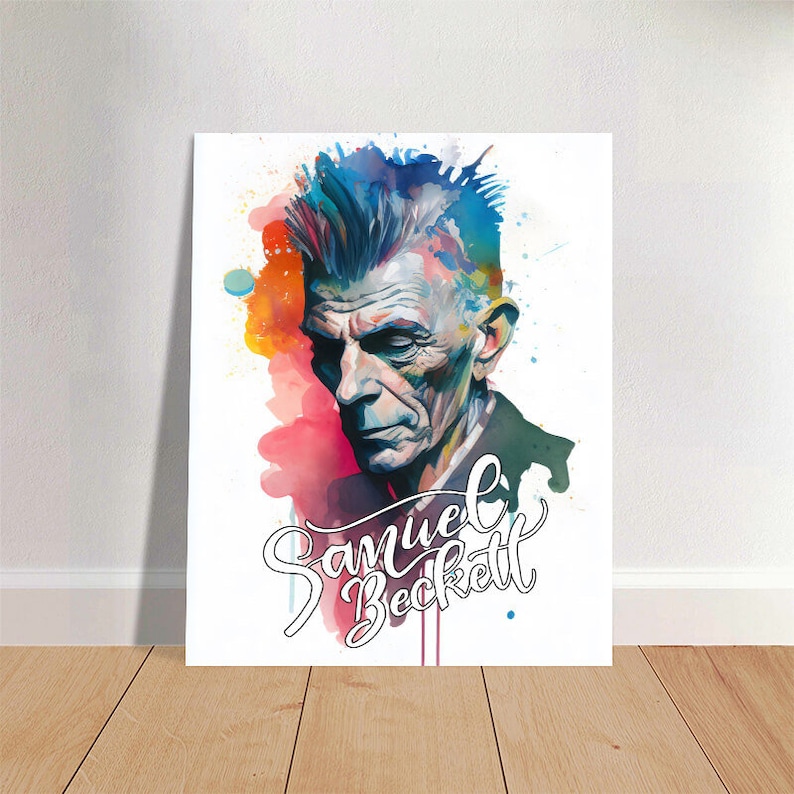 Samuel Beckett Watercolor Art Print Portrait POSTER | Classic ...