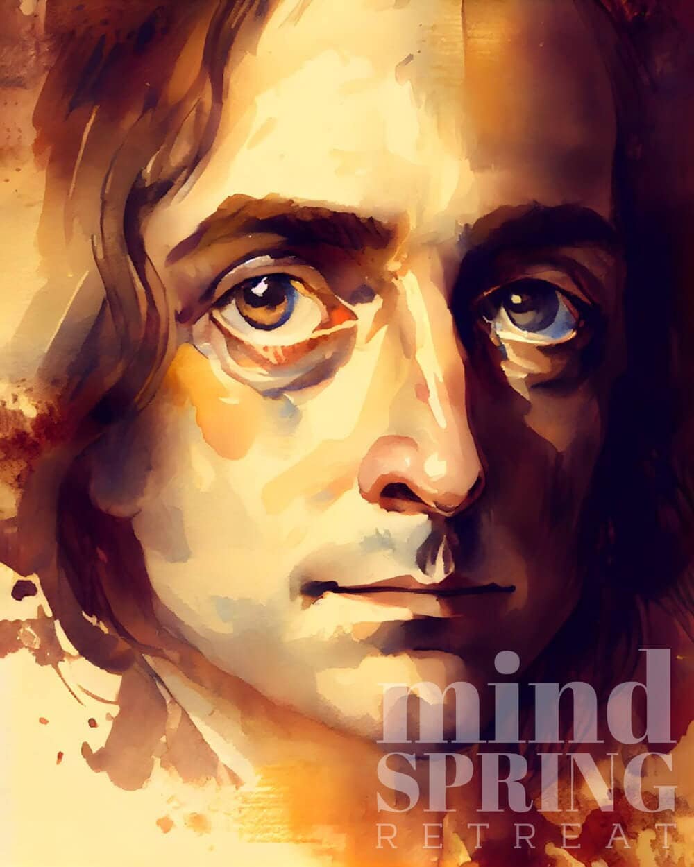 Blaise Pascal Watercolor Art Print Portrait POSTER | Mathematics ...