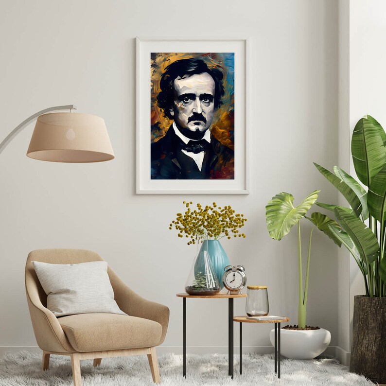 Edgar Allan Poe Oil Painting Art Print Portrait POSTER 2 | Classic ...