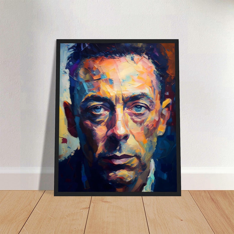 Albert Camus Oil Painting Art Print Portrait POSTER 4 | Modern ...