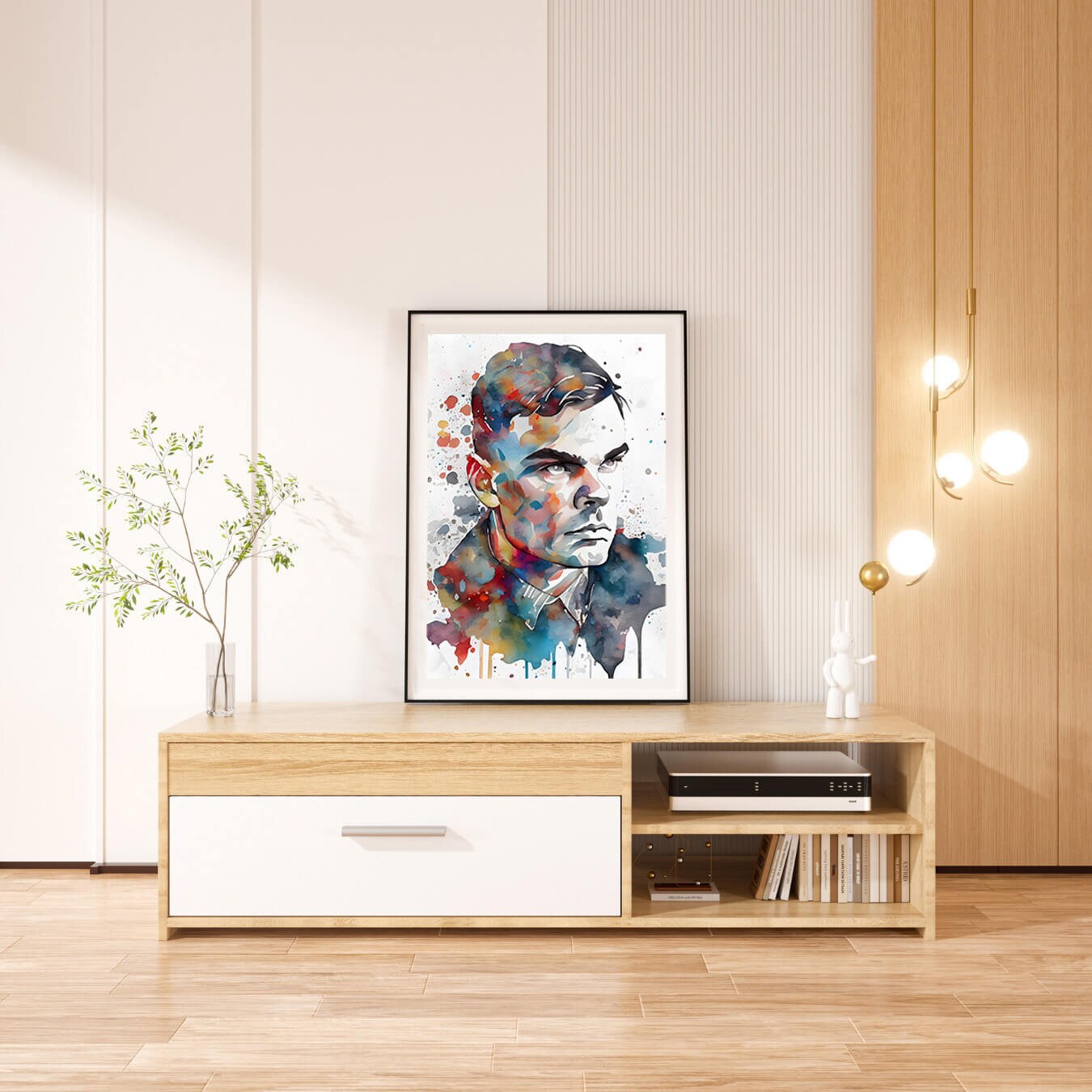 Alan Turing Watercolor Art Print Portrait POSTER | Mathematics Computer ...
