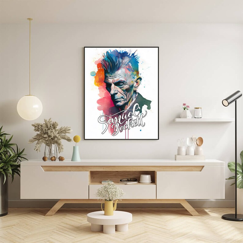 Samuel Beckett Watercolor Art Print Portrait POSTER | Classic ...