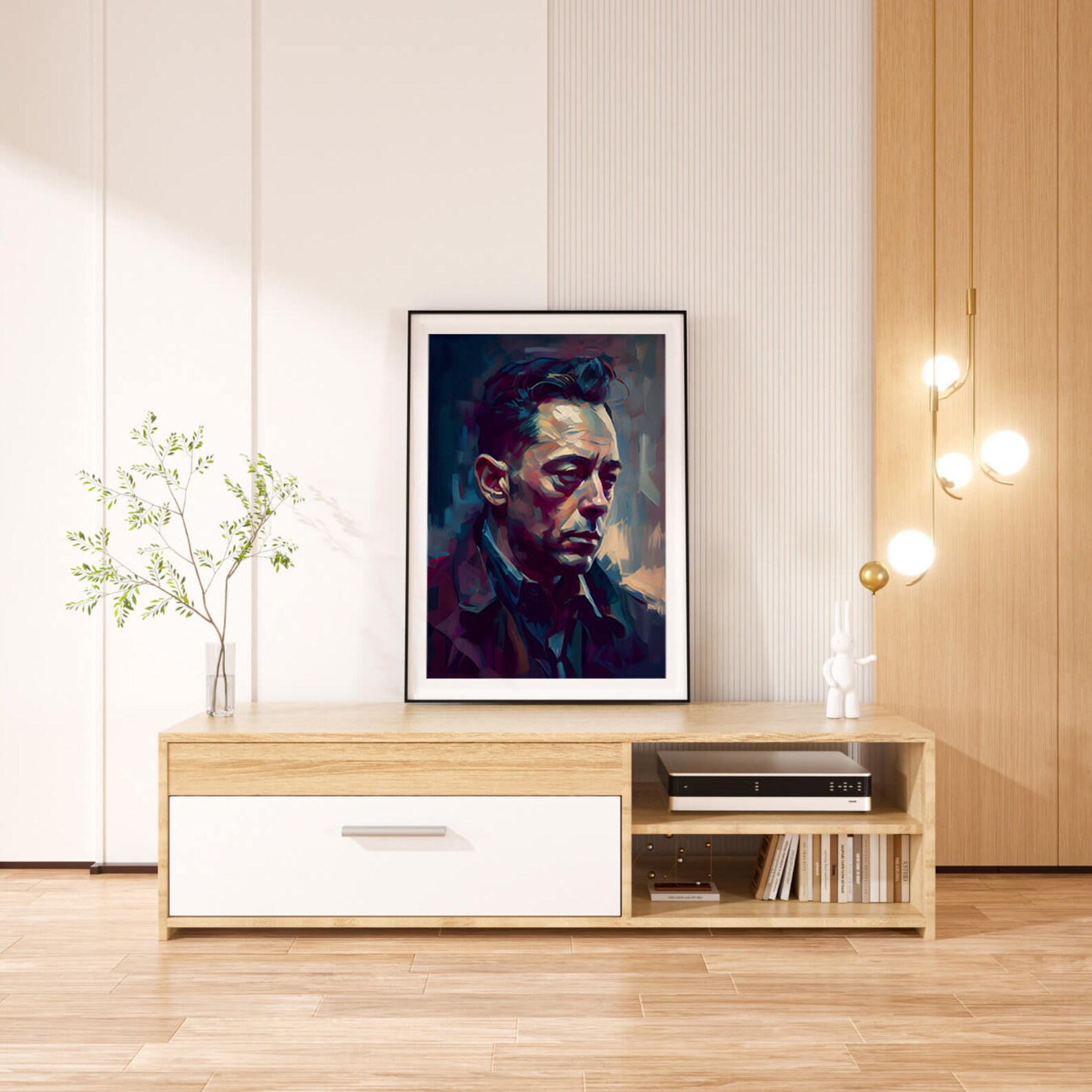 Albert Camus Oil Painting Art Print Portrait POSTER | Modern Philosophy ...