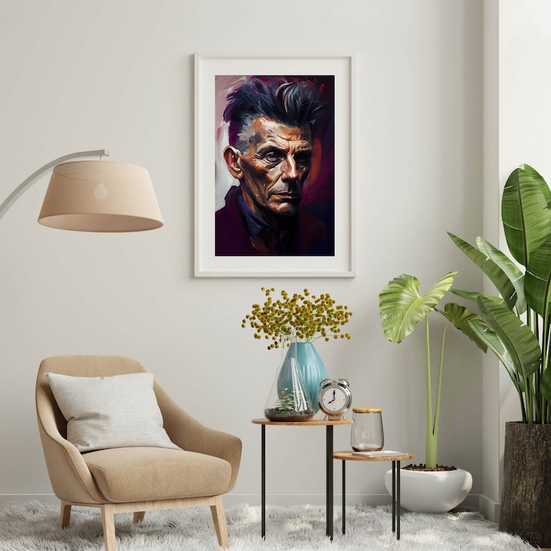 Samuel Beckett Oil Painting Art Print Portrait POSTER | Classic ...