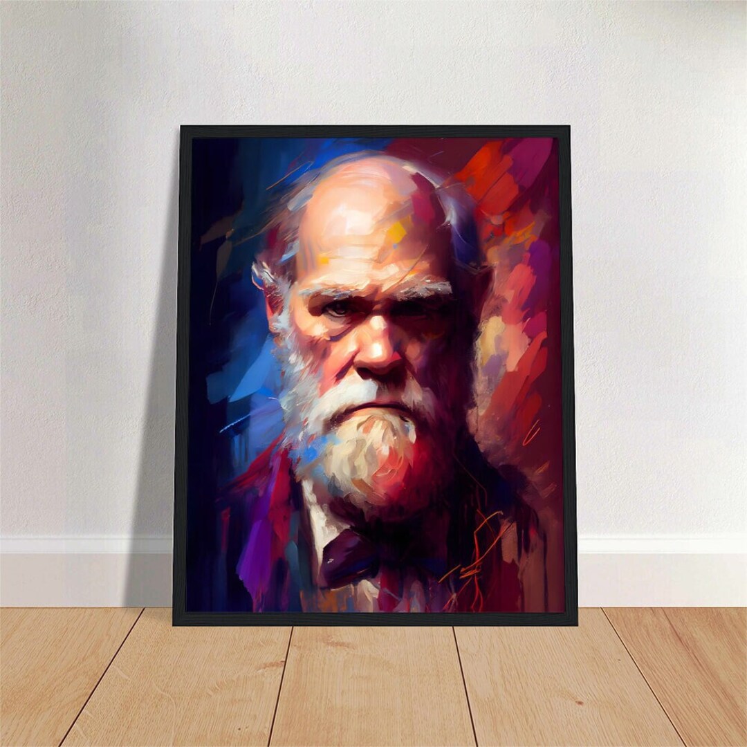 Charles Darwin Oil Painting Art Print Portrait POSTER 3 | Science ...