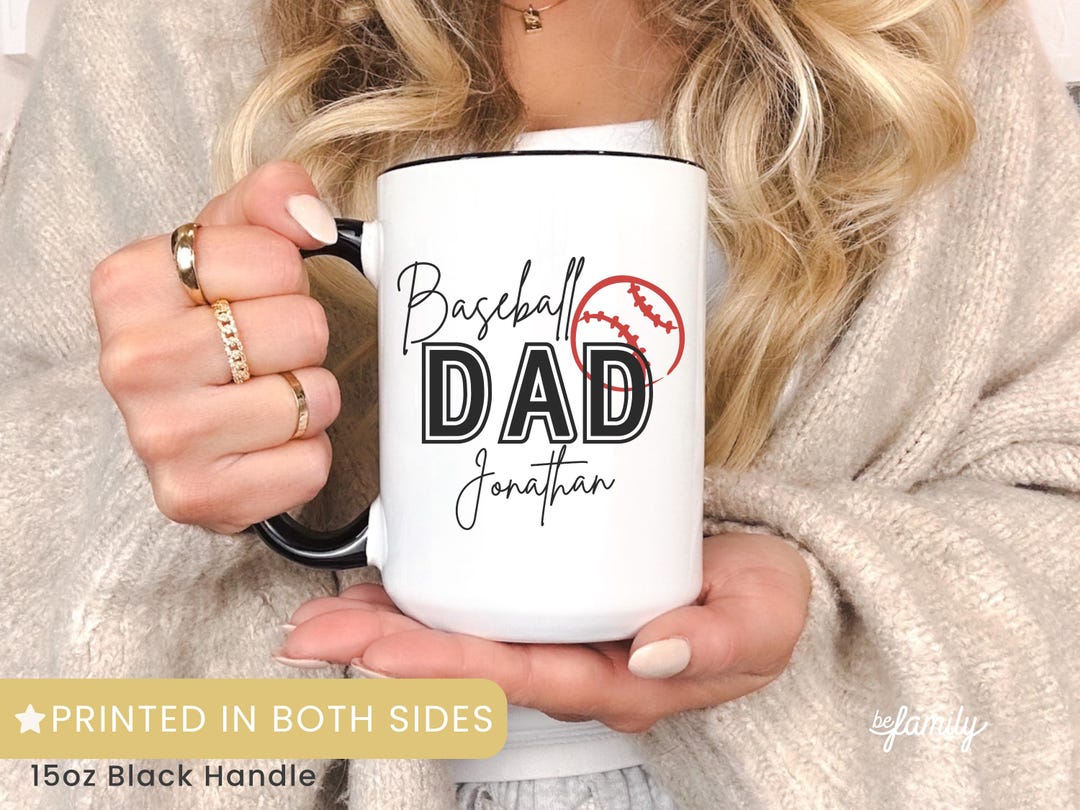 Personalized Baseball Dad Mug Custom Name Coffee Cup Gift for Dad ...