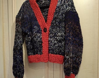 Chunky, warm free size cardigan/jacket.