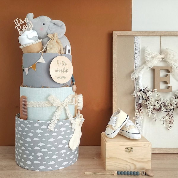 Grande Elephant Diaper Cake | Unisex