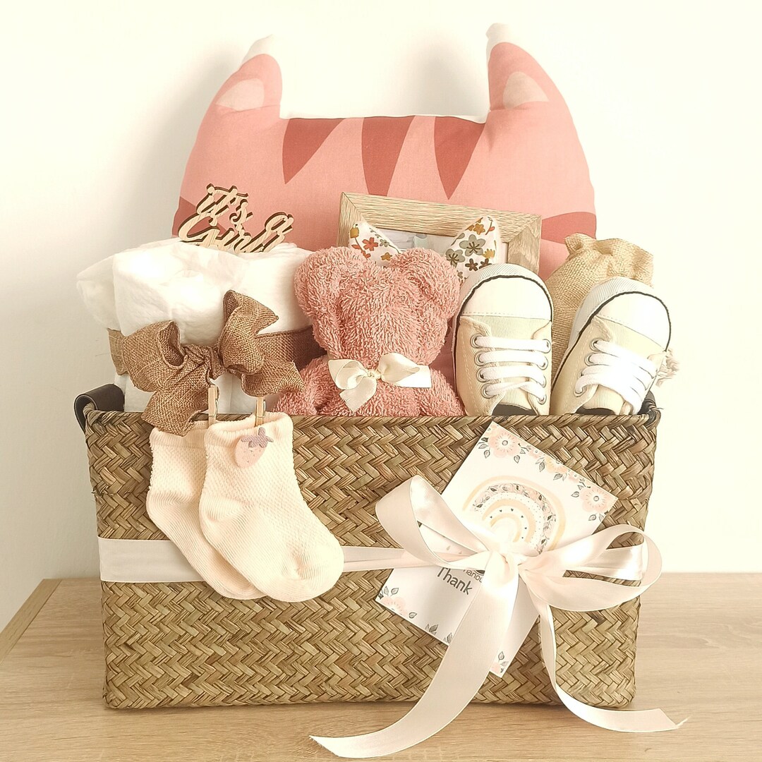 Baby Basket Newborn Basket Baby Shower Basket Baby Gift Basket