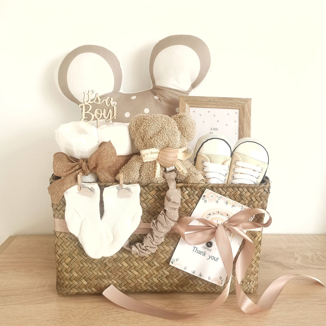 Baby Basket Newborn Basket Baby Shower Basket Baby Gift Basket