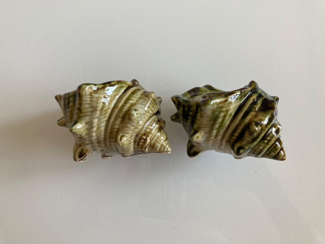 Vintage Salt & Pepper Shakers Shell/conch Made in Japan Etsy