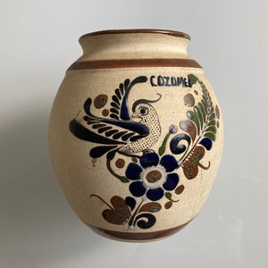 Vintage Cozumel Mexico Sand Vase Vintage Tonala image 1