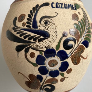 Vintage Cozumel Mexico Sand Vase Vintage Tonala image 2