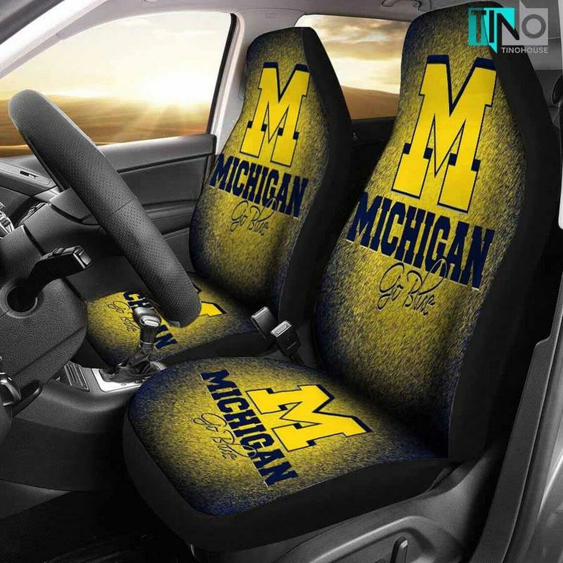 NCAA Michigan Wolverines 1 Logo V 3D Printed Over Car Seat Etsy