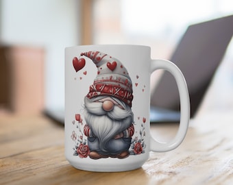 15 oz AMAZING LOVE GNOME Mug For Coffee Cocoa Tea Beverage