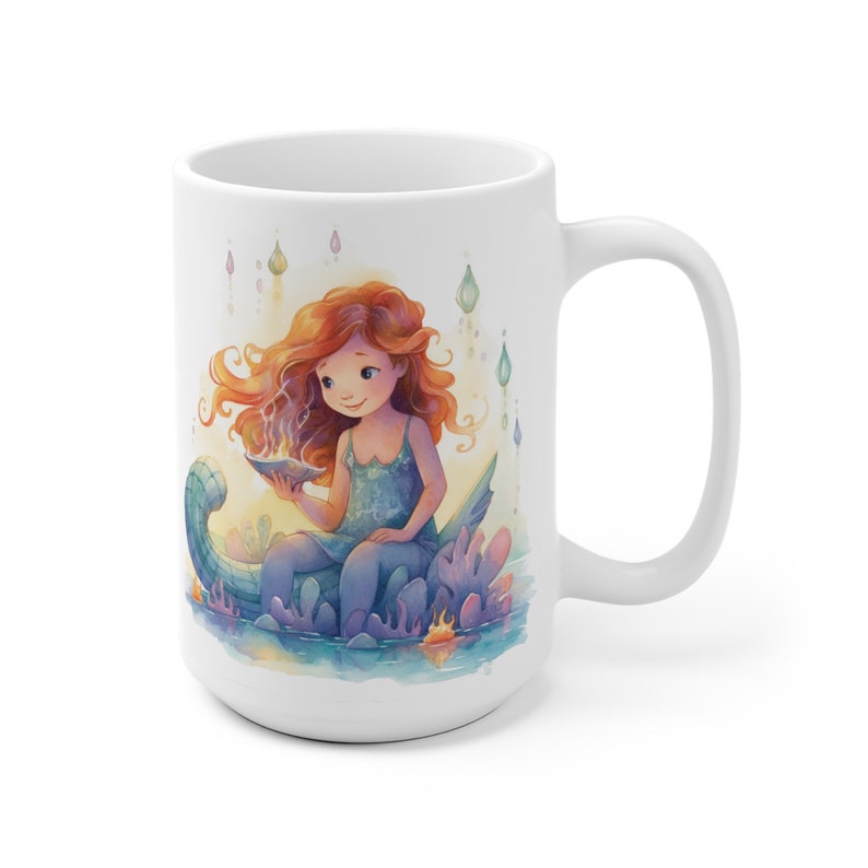 15 oz MAGICAL SEAGIRL Mug Also in 11 Oz For Coffee Cocoa Tea Beverage image 1