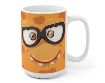 15 oz LIL' MONSTER Mug - Orange (also In 11 Oz) For Coffee Cocoa And Tea