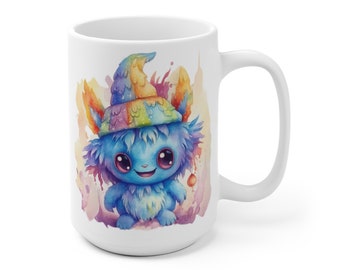 15 oz MONSTER CUTIES - BLUE Mug (also In 11 Oz) For Coffee Cocoa Tea Beverage