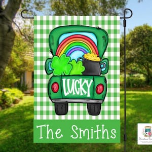 St. Patrick’s garden flag | Irish Gift | St Patrick’S Day Decor | Welcome Flag | Outdoor Decor | Shamrock Garden Flag | spring garden flag