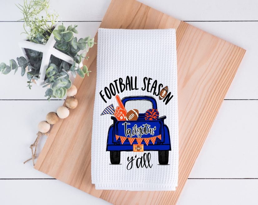 Football Doodle Tenn Waffle Kitchen Towel